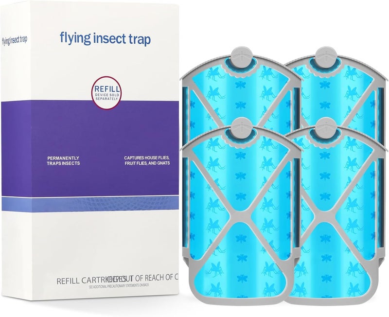 INRAGEO Insect Trap Refill Kit & 4 Cartridges, Compatible with M364A and Max, Replacement 100% Fit(4Pcs) - Image 1